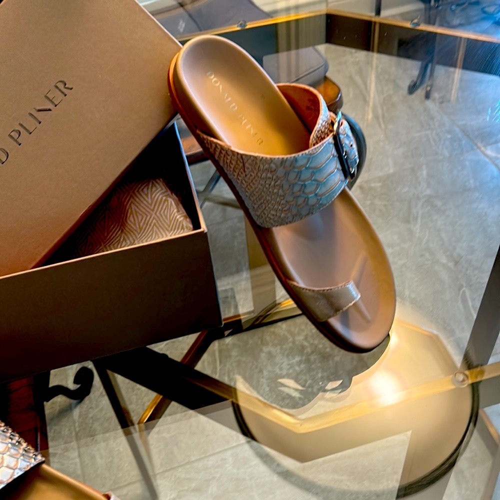 Donald Pliner Python Sandal Gold - image 6